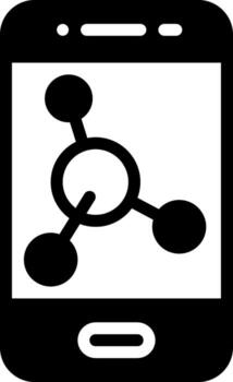 solid icon for cell vector