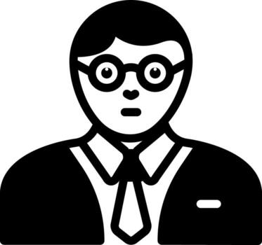 solid icon for expert vector