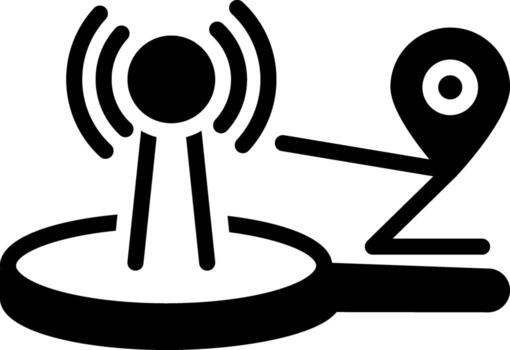 solid icon for tracking vector