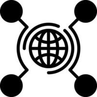 solid icon for networking vector