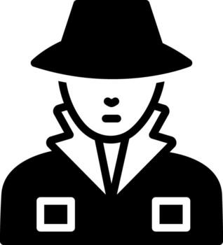 solid icon for agent vector