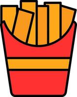 French fries Vector Icon Design