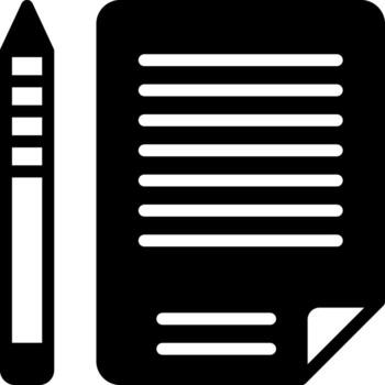 solid icon for script vector