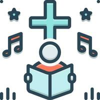 color icon for hymn vector