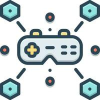 color icon for gamify vector