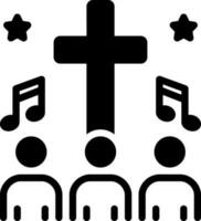 solid icon for hymn vector