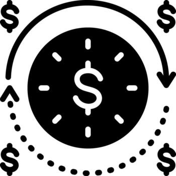solid icon for annuities vector