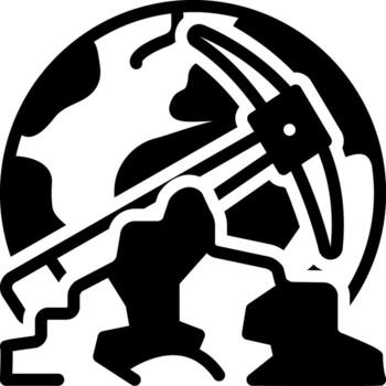 solid icon for geological vector