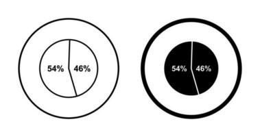 icono de vector de estadísticas de candidatos