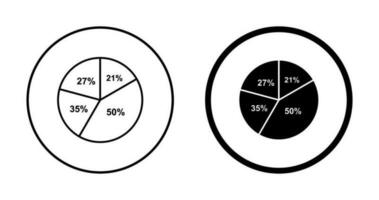 icono de vector de gráfico circular