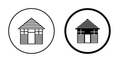 Wood Cabin Vector Icon