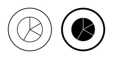 icono de vector de gráfico circular