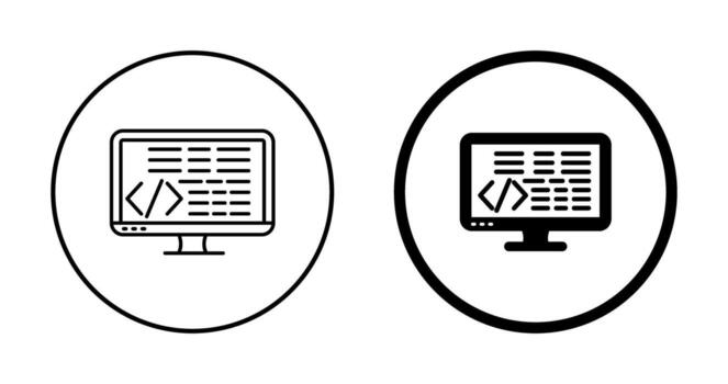 icono de vector de codificación