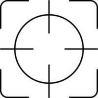 Black Stroke Target Icon Or Symbol. vector