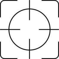 Black Stroke Target Icon Or Symbol. vector