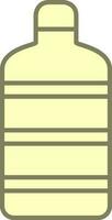 Bottle Icon In Yellow Color. vector