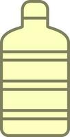 Bottle Icon In Yellow Color. vector