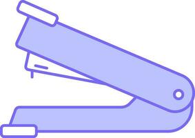 Blue Stapler Icon In Flat Style. vector