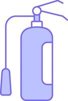 Blue And White Fire Extinguisher Icon In Flat Style. vector