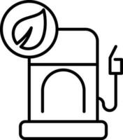 Illustration Of Eco Fuel Icon In Line Art. vector