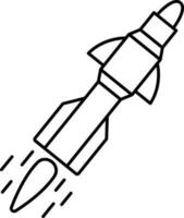 Isolated Missile or Rocket Icon in Flat Style. vector