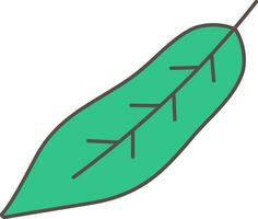 Mango Leaf Icon In Green Color. vector