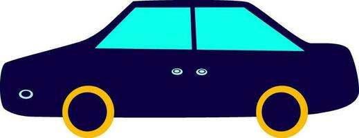 Car icon in blue color for travelling. vector