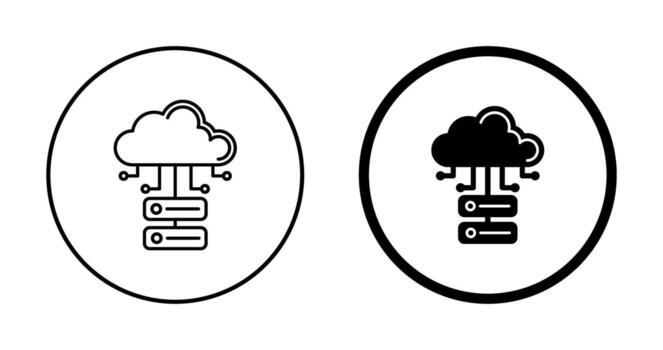 Cloud Database Vector Icon