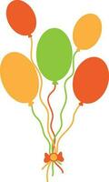 Colorful bunch of balloons flying. vector