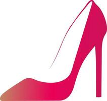 Illustration of a ladies shoe. vector