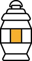 Isolated Lantern or Lamp Icon in Flat Style. vector