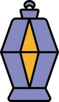 Vector Illustration of Lantern Icon in Flat Style.