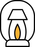 Vector illustration of Lamp Icon in Flat Style.