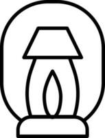 Vector illustration of Lamp Icon in Thin Line Art.