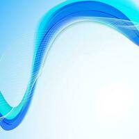 Abstract blue wave background. vector