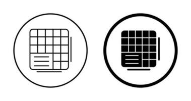 Table Data Vector Icon