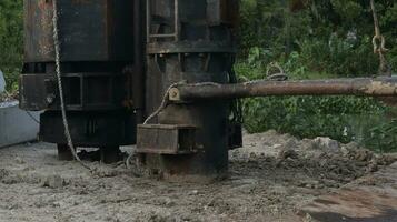 Bore pile rig at the construction site photo