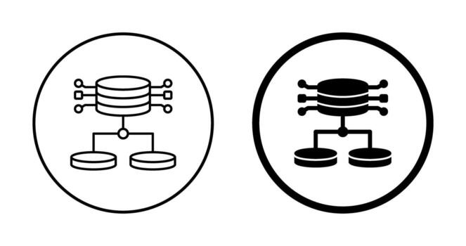 icono de vector de datos estructurados