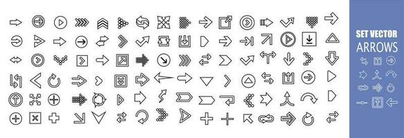 full big set collection arrows icon suitable for website, apps and more vector