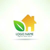 creative logo green leaf vector