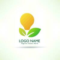 creative logo green leaf vector