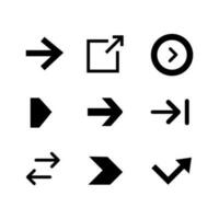 set icons. Arrow icon. Arrow vector collection. Arrow. Cursor. Modern simple arrows. Vector illustration