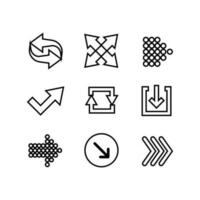 set icons. Arrow icon. Arrow vector collection. Arrow. Cursor. Modern simple arrows. Vector illustration