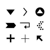 set icons. Arrow icon. Arrow vector collection. Arrow. Cursor. Modern simple arrows. Vector illustration