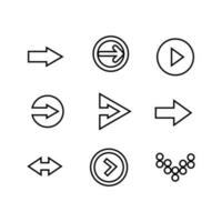 set icons. Arrow icon. Arrow vector collection. Arrow. Cursor. Modern simple arrows. Vector illustration