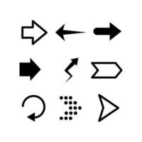 set icons. Arrow icon. Arrow vector collection. Arrow. Cursor. Modern simple arrows. Vector illustration