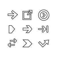 set icons. Arrow icon. Arrow vector collection. Arrow. Cursor. Modern simple arrows. Vector illustration