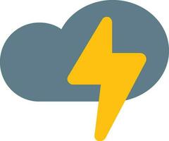 cloud forecast lightning vector