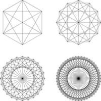 conjunto de geométrico elementos y formas sagrado geometría vector diseños