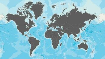 Highly detailed blank World Map vector illustration. Editable and clearly labeled layers.